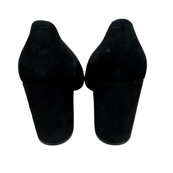 NINE WEST YUNIP 3 LEATHER ALMOND TOE BLOCK HEELS‎ IN BLACK NWOB WOMEN'S SIZE 7M - Picture 10 of 15